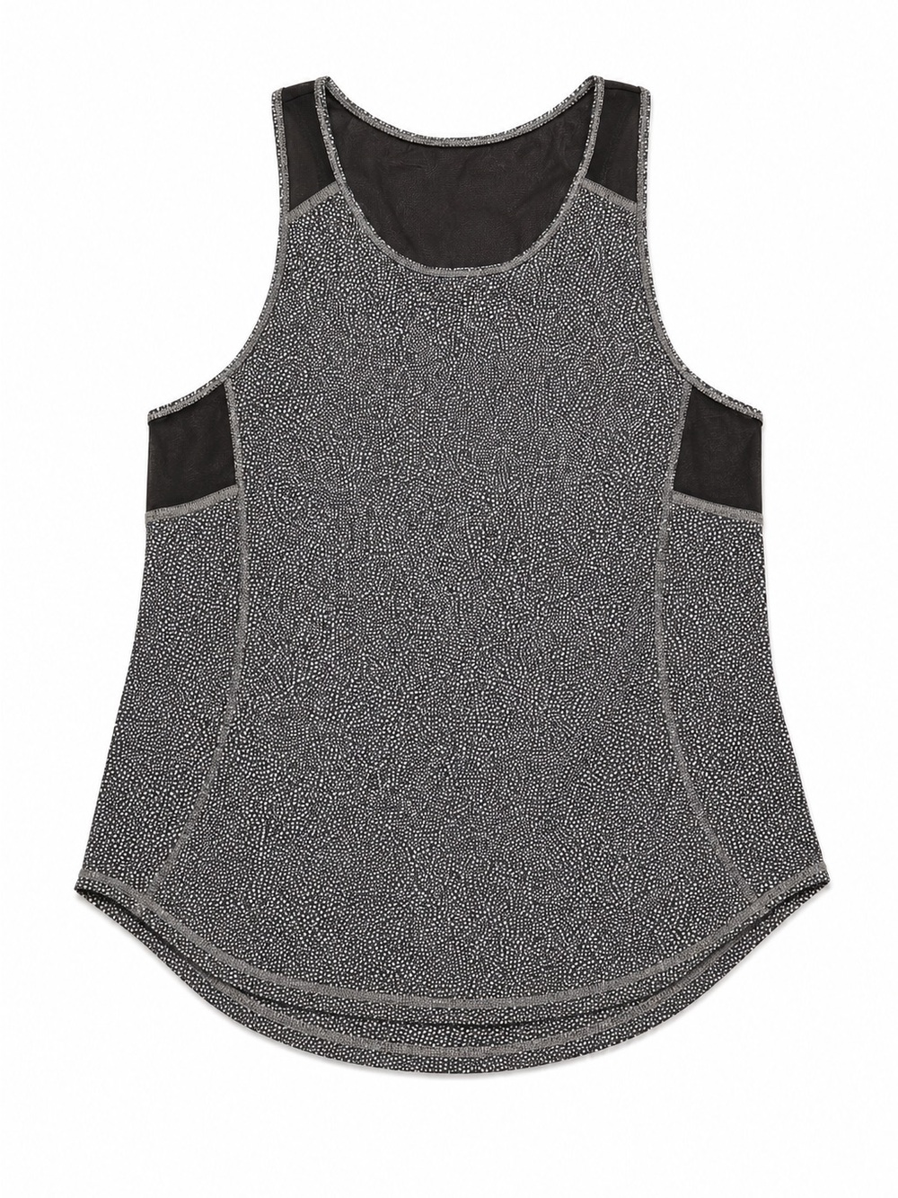 Lululemon Black White Speckled Mesh Racerback Tank Top Size Medium